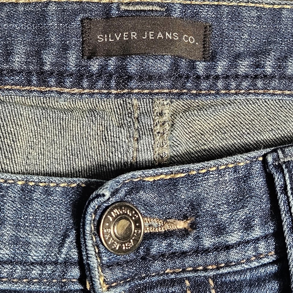 Silver Jeans Co Hunter Mens Jeans 33x32 Light Wash Straight Leg Denim - Picture 4 of 13